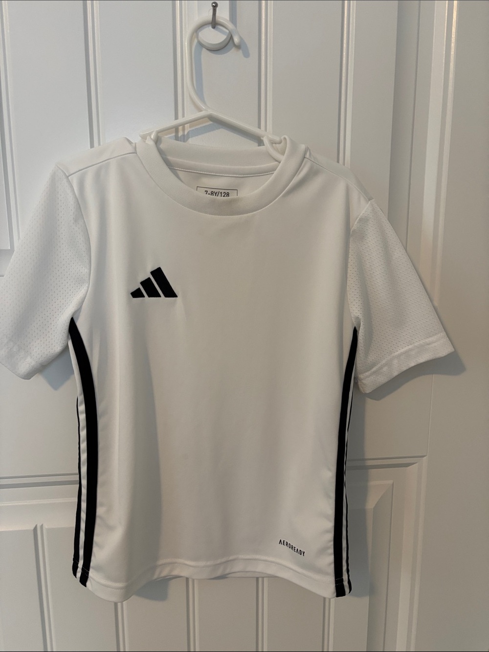 adidas White and Black Short Sleeve AEROREADY Tee